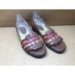 Vintage Softspots Multi-Color Woven Huarache Sandals Women's Size 7 Narrow 7N